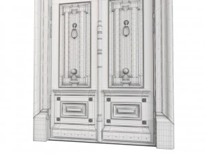 Entrance classic door 93 3D Model