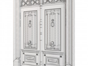 Entrance classic door 93 3D Model