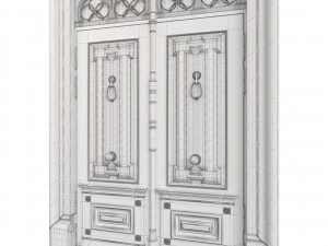 Entrance classic door 93 3D Model