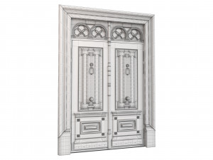 Entrance classic door 93 3D Model
