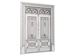 Entrance classic door 93 3D Model