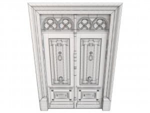 Entrance classic door 93 3D Model