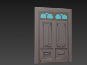 Entrance classic door 93 3D Model