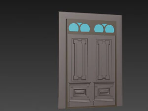 Entrance classic door 93 3D Model
