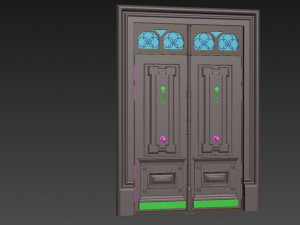 Entrance classic door 93 3D Model