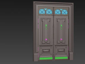 Entrance classic door 93 3D Model