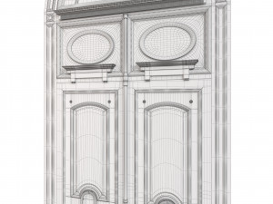 Entrance classic door 94 3D मॉडल