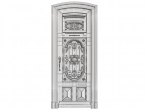 Entrance classic door 95 Model 3D