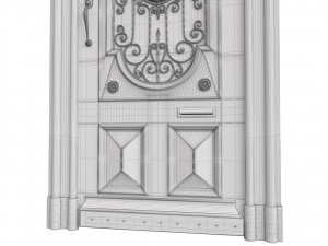 Entrance classic door 95 Model 3D