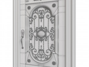 Entrance classic door 95 Model 3D