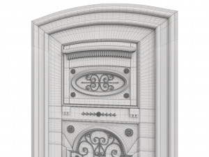 Entrance classic door 95 Model 3D