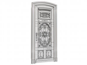 Entrance classic door 95 Model 3D