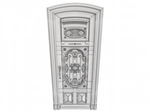 Entrance classic door 95 Model 3D