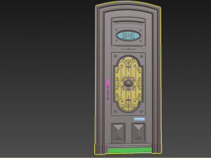 Entrance classic door 95 Model 3D