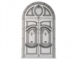 Entrance classic door 96 3D Model