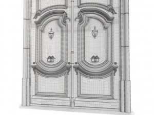 Entrance classic door 96 3D Model