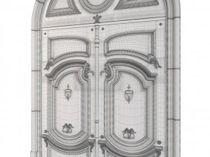 Entrance classic door 96 3D Model
