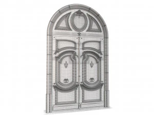 Entrance classic door 96 3D Model