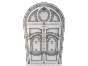 Entrance classic door 96 3D Model