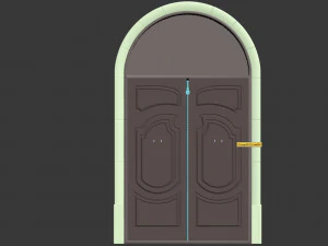 Entrance classic door 96 3D Model