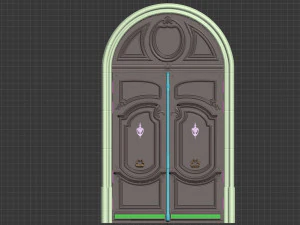 Entrance classic door 96 3D Model