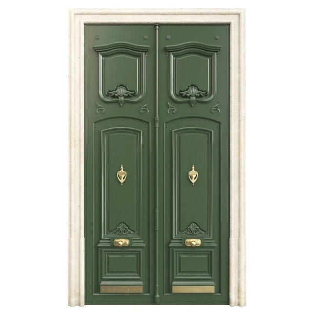 Entrance classic door 97 3D Model .c4d .max .obj .3ds .fbx .stl .blend 