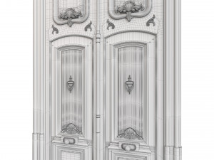 Entrance classic door 97 Modello 3D