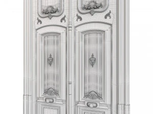 Entrance classic door 97 3D Model