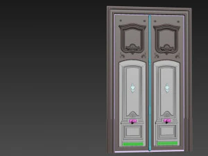 Entrance classic door 97 3D Model