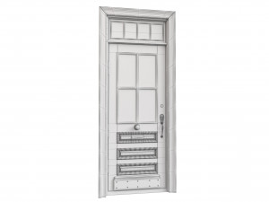 Entrance classic door 99 3D Model