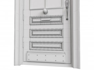 Entrance classic door 99 3D Model