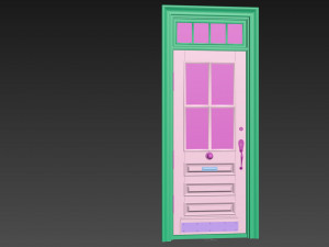 Entrance classic door 99 3D Model