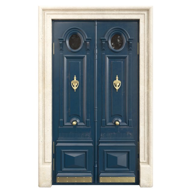 Entrance classic door 100 3D Model .c4d .max .obj .3ds .fbx .stl .blend 