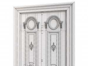 Entrance classic door 100 3D Model