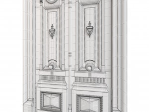 Entrance classic door 100 3D Model