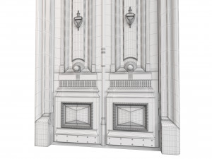 Entrance classic door 100 3D Model