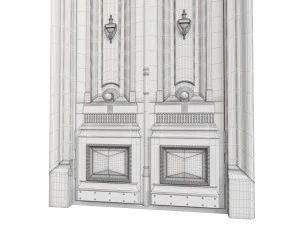 Entrance classic door 100 3D Model