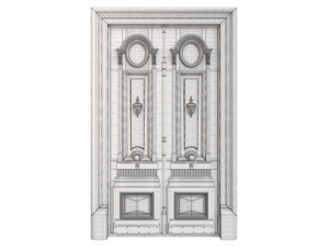 Entrance classic door 100 3D Model