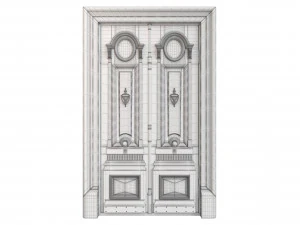 Entrance classic door 100 3D Model