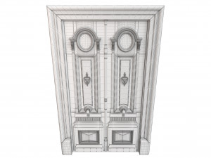 Entrance classic door 100 3D Model