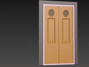 Entrance classic door 100 3D Model