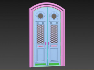 Entrance classic door 102 3D 모델