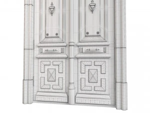 Entrance classic door 103 3D Model