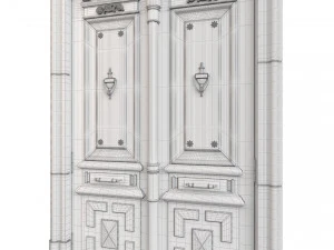 Entrance classic door 103 3D Model