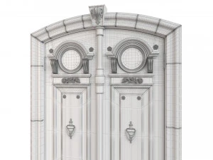 Entrance classic door 103 3D Model