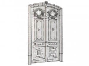 Entrance classic door 103 3D Model