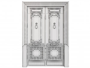 Entrance classic door 105 3D Model