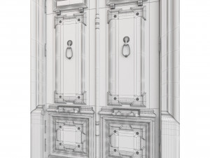 Entrance classic door 105 3D Model