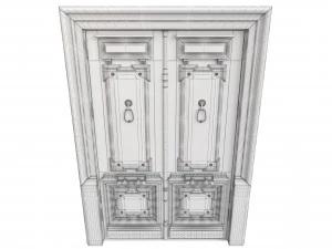 Entrance classic door 105 3D Model