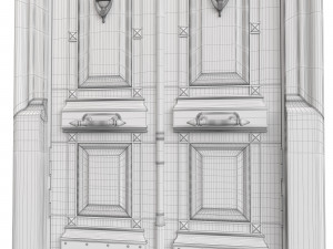 Entrance classic door 106 Modelo 3D